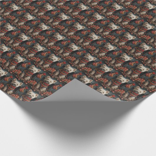 Bouviers des Flandres kerstcadeaus open haard Cadeaupapier (Hoek)