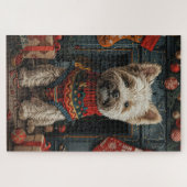 Bouviers des Flandres kerstcadeaus open haard Legpuzzel (Horizontaal)