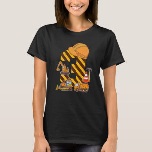 Bouw 3rd Birthday Boy Excavator 3 Di T-shirt