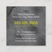 Bouw/aannemer modern vierkante visitekaartje (Achterkant)
