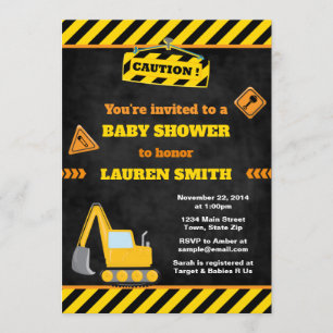 Bouw Baby shower Uitnodiging Baby Boy