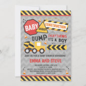 Bouw Baby shower Uitnodiging Truck Shower (Voorkant)