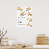 Bouw Baby shower Welkom Poster (Keuken)