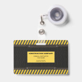 Bouw Badge (Voorkant met intrekbare clip)