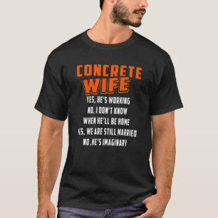 Bouw betonnen vrouw voor constructeur arbeider t-shirt