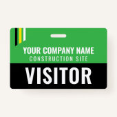 Bouw Bezoekerspas ID Groen Aangepaste badge (Voorkant)