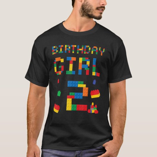 Bouw Birthday Girl twee 2e geboorte T-shirt (Voorkant)
