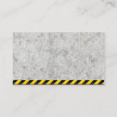 Bouw | Bouwgereedschappen | Concrete waarschuwing Visitekaartje (Achterkant)