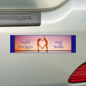 BOUW BRIDGES, NIET WALLEN! BUMPERSTICKER (Op auto)