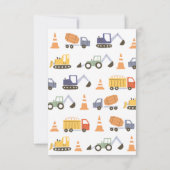 Bouw Cementmixer Kinderen Klaslokaal Valentijn Notitiekaartje (Achterkant)