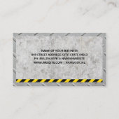 Bouw | Concreet | Road Roller Blue Print Visitekaartje (Achterkant)