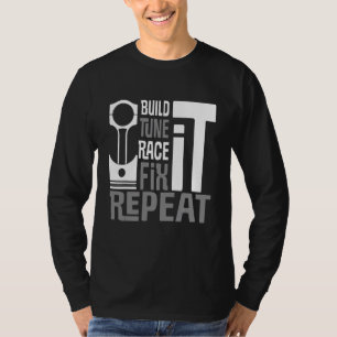 Bouw de Fix van de Ras van de Tune Herhaal de Afst T-shirt