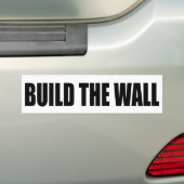 "BOUW DE MUUR" BUMPERSTICKER (Op auto)