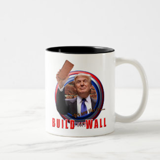 Bouw de Wall President Donald Trump Coffee Cup Tweekleurige Koffiemok
