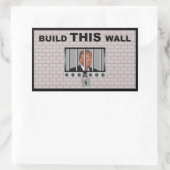 Bouw DEZE muur / Anti Trump, Rechthoekige Sticker (Tas)