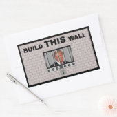 Bouw DEZE muur / Anti Trump, Rechthoekige Sticker (Envelop)