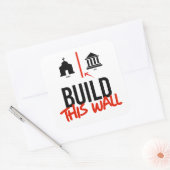 Bouw deze muur vierkante sticker (Envelop)