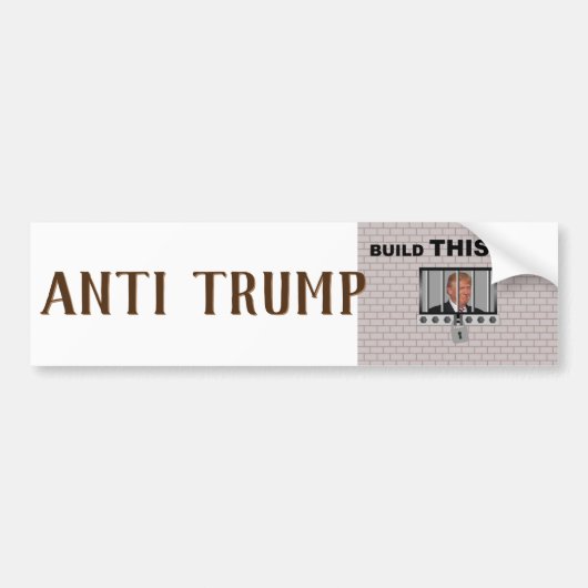 Bouw deze wand/anti-trump, bumpersticker (Voorkant)