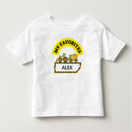 Bouw Dump Truck aangepaste naam t-shirt