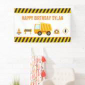 Bouw Dump Truck Birthday Spandoek (Insitu)