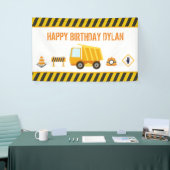 Bouw Dump Truck Birthday Spandoek (Beurs)