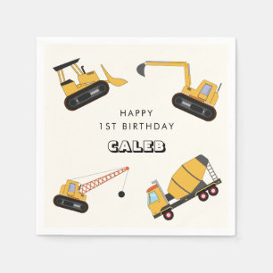 Bouw Dump Truck Kids Verjaardag Servet