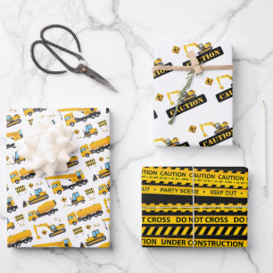 Bouw Dump Truck Kids Verjaardagscadeaus Inpakpapier Vel