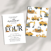 Bouw Dump Truck Party Boy 4e verjaardag