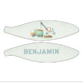 Bouw Dump Truck Soft Blue Green Boy Name Basketbal (Panelen)