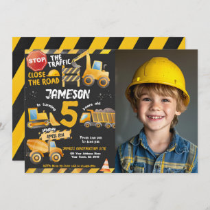 Bouw, Dump Truck Verjaardag Kaart