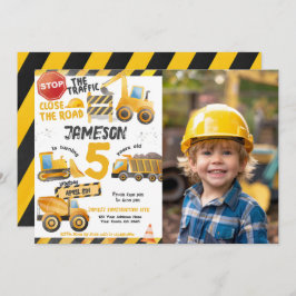 Bouw, Dump Truck Verjaardag Kaart