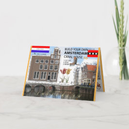 Bouw een Amsterdamse grachtenpand Cut & Fold Kaart