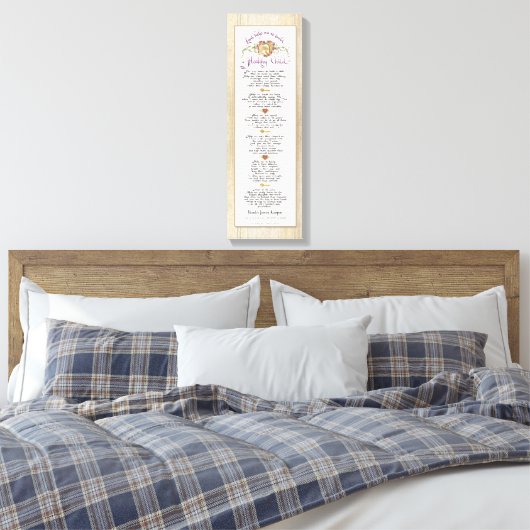 Bouw een gezond kind kalligrafie Ouderschap hout Canvas Afdruk (Insitu (Slaapkamer))