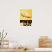 BOUW EEN KRACHTIG LUCHTVAARTUIG Zeppelin  Sovjet Poster (Keuken)