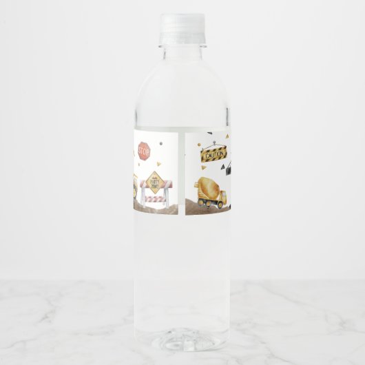 Bouw een Laatste met Bouwde Partij Waterfles Etiket (Achterkant)