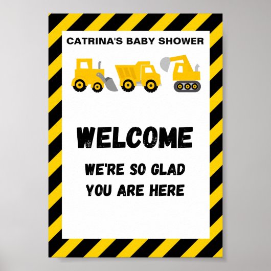 Bouw feest bord poster (Voorkant)