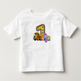 Bouw feestje 1e verjaardag kinder shirts