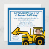 Bouw Fun / Backhoe foto Kaart (Voorkant / Achterkant)