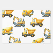 Bouw, gele dump truck inpakpapier (Voorkant 2)