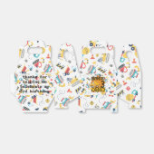 Bouw gele vrachtwagens auto 3e verjaardag bedankdoosjes (Uitgevouwen)