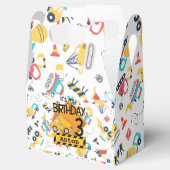 Bouw gele vrachtwagens auto 3e verjaardag bedankdoosjes (Geopend)