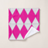Bouw geometrie in roze en wit bad handdoek (Wasdoekje)