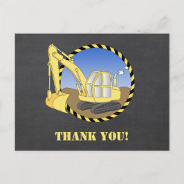 Bouw Graafmachine Digger Dank u briefkaart