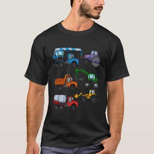 Bouw Graafmachine Funny Stoom Schoppen Digger T-shirt (Voorkant)