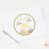 Bouw gradiëntpomp vrachtdag ronde sticker (Envelop)