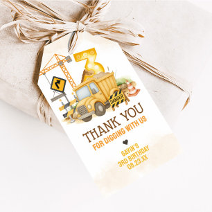 Bouw Graven Het 3e Verjaardag Favoriet Tags Cadeaulabel