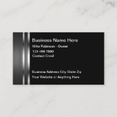 Bouw Grijs Zilveren Tone Modern Visitekaartje (Voorkant)