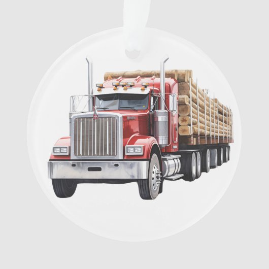 Bouw Halve Vrachtwagen Ornament (voorkant)