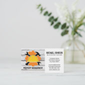 Bouw Hard Pet en gereedschap | blauwe kraag Visitekaartje (Staand voorkant)