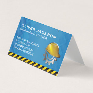 Bouw Hard Pet Logo aannemer Visitekaartjes